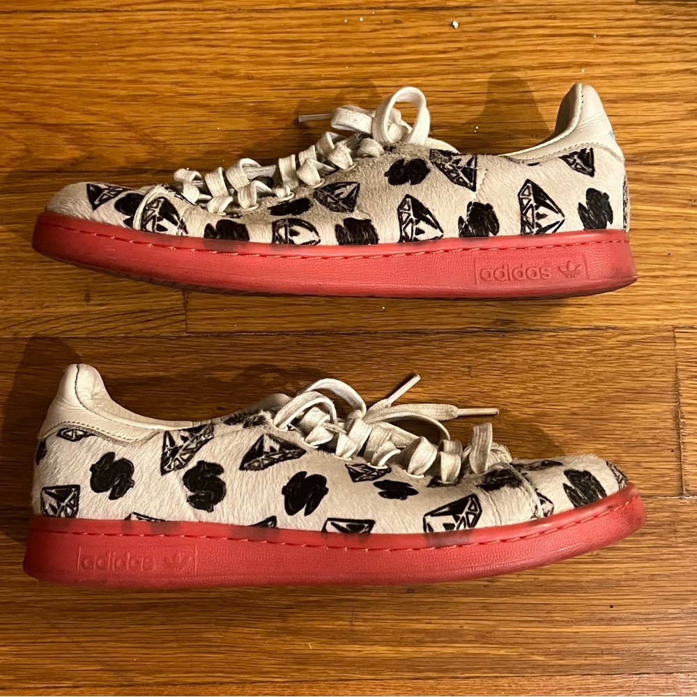 Printed pony hair Billionaire Boys Club X Adidas Stan Smith sneakers